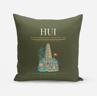 Thumbnail for Phu Bai International Airport (HUI) design on green army pillow