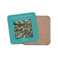 Thumbnail for The Gold Rush Wings - Designed Coasters design on turquoise 1-piece