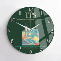 Thumbnail for Vincenzo Florio Airport Trapani-Birgi (TPS) design on dark green no frame wall clock