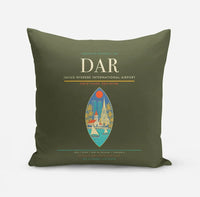 Thumbnail for Julius Nyerere International Airport (DAR) design on green army pillow