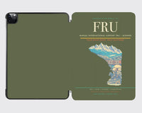 Thumbnail for Manas International Airport (FRU) design on green army ipad tablet case