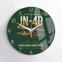 Thumbnail for Curtiss JN-4D Jenny design on dark green no frame wall clock