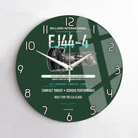 Thumbnail for FJ44-4 design on dark green no frame wall clock