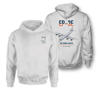 Thumbnail for EP-3E ARIES II design on white double-side hoodie, double-side print