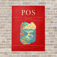 Thumbnail for Piarco International Airport POS - Canvas Framed - Red