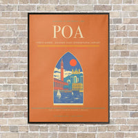 Thumbnail for Porto Alegre - Salgado Filho International Airport POA - Canvas Framed - Orange