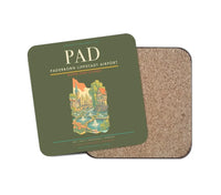 Thumbnail for Paderborn Lippstadt Airport (PAD) design on green army 1 piece coaster