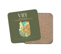 Thumbnail for Visby Airport (VBY) design on green army 1 piece coaster