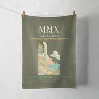 Thumbnail for Malmo Airport (MMX) design on green army towel