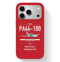 Thumbnail for Piper PA-44-180 Seminole design on red magsafe iphone case, for iPhone 17 Pro