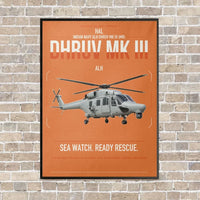 Thumbnail for HAL ALH Dhruv Mk III vertical canvas print - framed - orange background