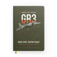 Thumbnail for Hawker Siddeley Harrier GR3 design on green army notebook