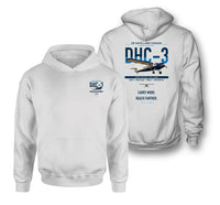 Thumbnail for DHC-3 Otter design on white double-side hoodie, double-side print