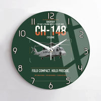 Thumbnail for Sikorsky CH-148 Cyclone design on dark green no frame wall clock