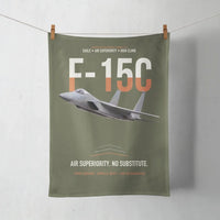 Thumbnail for F-15C Eagle Air Superiority No Substitute design on green army towel