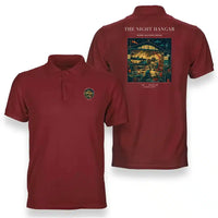 Thumbnail for VINTAGE G4049 - The Night Hangar - Double-Side Polo T-Shirt design on red