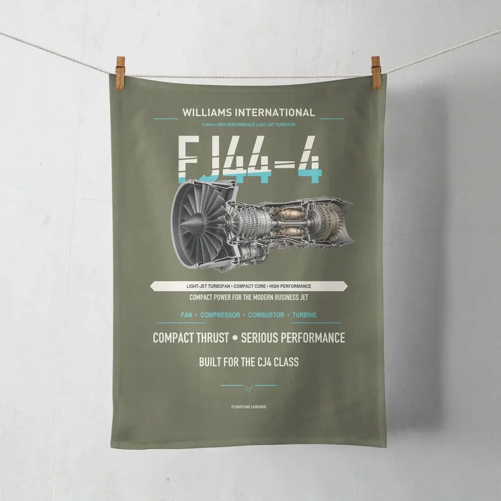 FJ44-4 design on green army towel