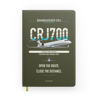 Thumbnail for Bombardier CRJ700 design on green army notebook