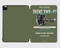 Thumbnail for TRENT XWB-97 design on green army ipad tablet case