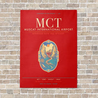 Thumbnail for Muscat International Airport MCT - Canvas Framed - Red