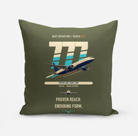 Thumbnail for Boeing 777-200ER design on green army pillow