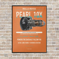Thumbnail for PEARL 10X vertical canvas print - framed - orange background