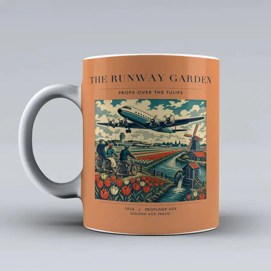 VINTAGE G4089 - The Runway Garden - Ceramic Mug design on orange
