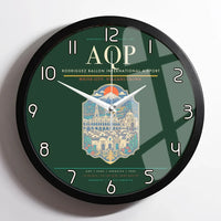 Thumbnail for Rodriguez Ballon International Airport AQP Wall-Clock Framed - Dark Green