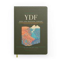 Thumbnail for Deer Lake Regional Airport (YDF) design on green army notebook