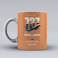 Thumbnail for Boeing 737 MAX 10 double-side print on orange ceramic mug