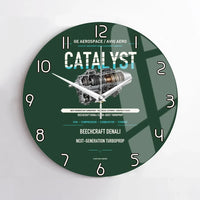 Thumbnail for CATALYST design on dark green no frame wall clock