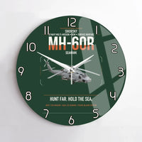 Thumbnail for Sikorsky MH-60R Seahawk design on dark green no frame wall clock