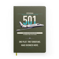 Thumbnail for Cessna 501 Citation I SP design on green army notebook