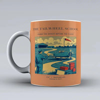 Thumbnail for VINTAGE G4178 - The Tailwheel School - Ceramic Mug design on orange