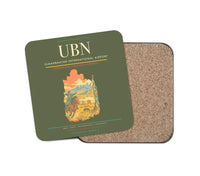 Thumbnail for Ulaanbaatar International Airport (UBN) design on green army 1 piece coaster