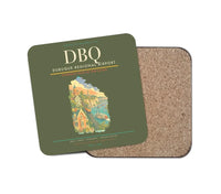 Thumbnail for Dubuque Regional Airport (DBQ) design on green army 1 piece coaster
