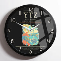 Thumbnail for Billy Bishop Toronto City Airport YTZ Wall-Clock Framed - Black