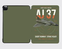 Thumbnail for Saab AJ 37 Viggen design on green army ipad tablet case