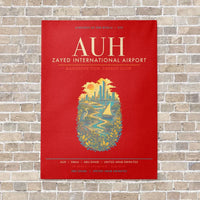 Thumbnail for Zayed International Airport Abu Dhabi AUH - Canvas Framed - Red