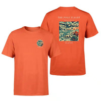 Thumbnail for VINTAGE G4019 - The Pole Flight - Double-Side T-Shirt design on orange double side t shirt