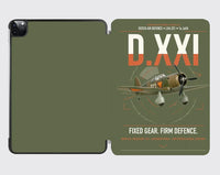 Thumbnail for Fokker D.XXI — Dutch LVA aircraft 221 design on green army ipad tablet case