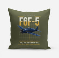 Thumbnail for F6F-5 Hellcat design on green army pillow