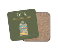 Thumbnail for Thomas Sankara International Airport (OUA) design on green army 1 piece coaster