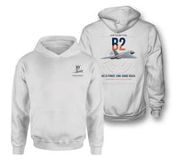 Thumbnail for Avro Vulcan B2 design on white double-side hoodie, double-side print