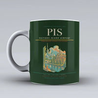 Thumbnail for Poitiers–Biard Airport (PIS) airport code design on dark green ceramic mug