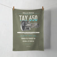 Thumbnail for TAY 650 design on green army towel