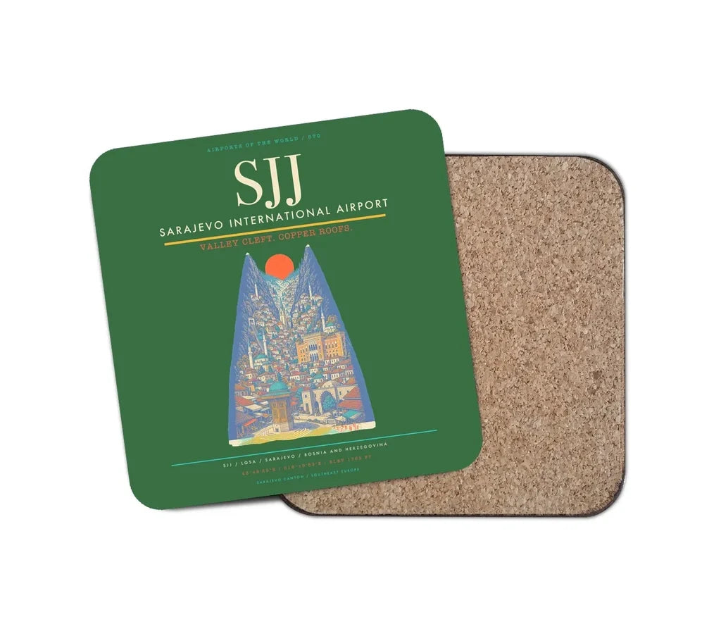 Sarajevo International Airport SJJ Coaster 1-Piece - Green