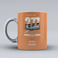 Thumbnail for Boeing 377 Stratocruiser double-side print on orange ceramic mug