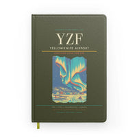 Thumbnail for Yellowknife Airport (YZF) design on green army notebook