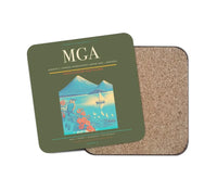 Thumbnail for Augusto C. Sandino International Airport (MGA) design on green army 1 piece coaster
